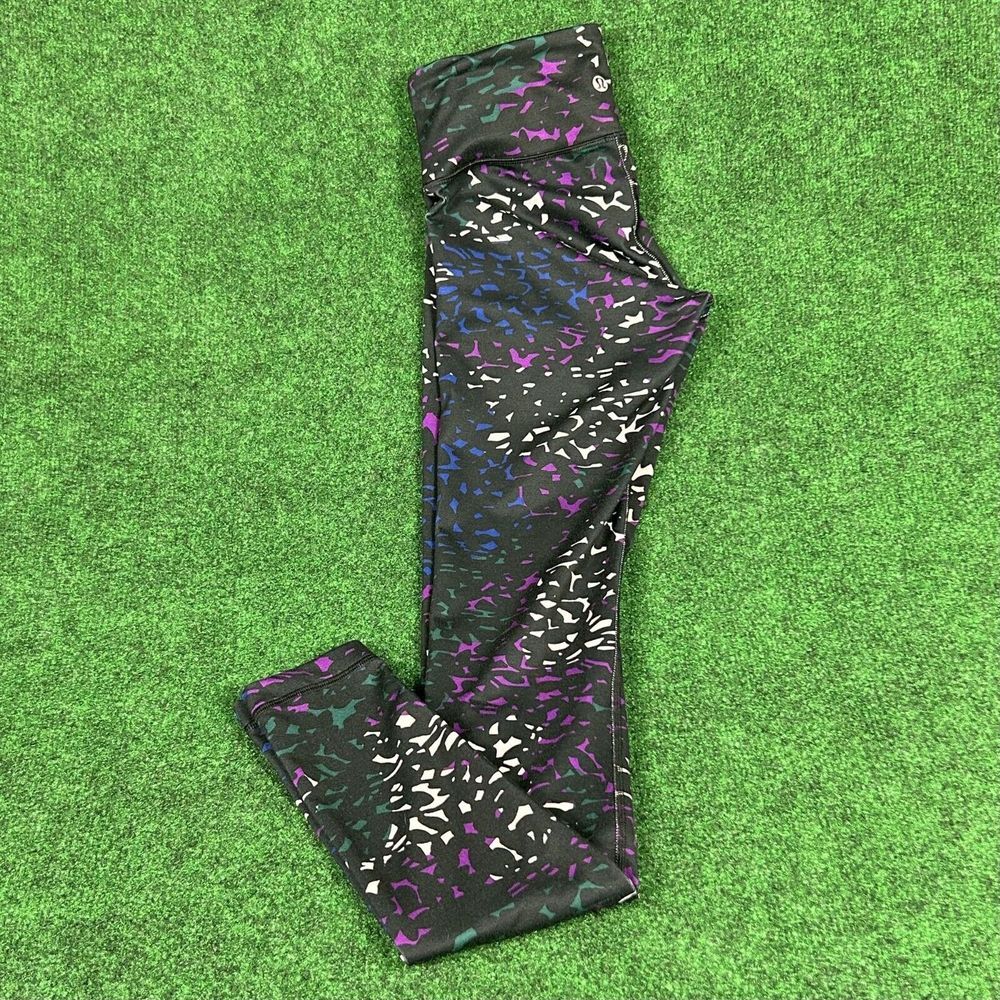 Lululemon Wunder Under Pant III Womens 4 Full On Luon Shadow Wrap Multi Leggings
